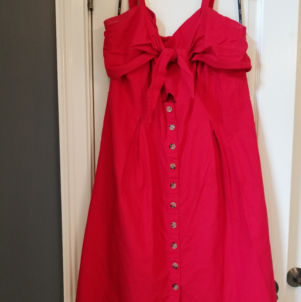 Red City Chic Midi Dress